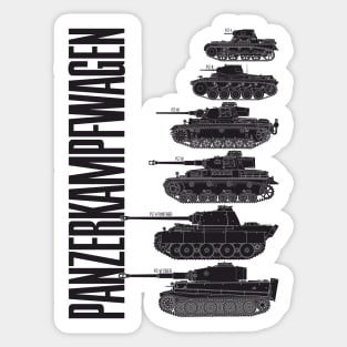 Hobby tanks! German Panzerkampfwagen tanks Sticker